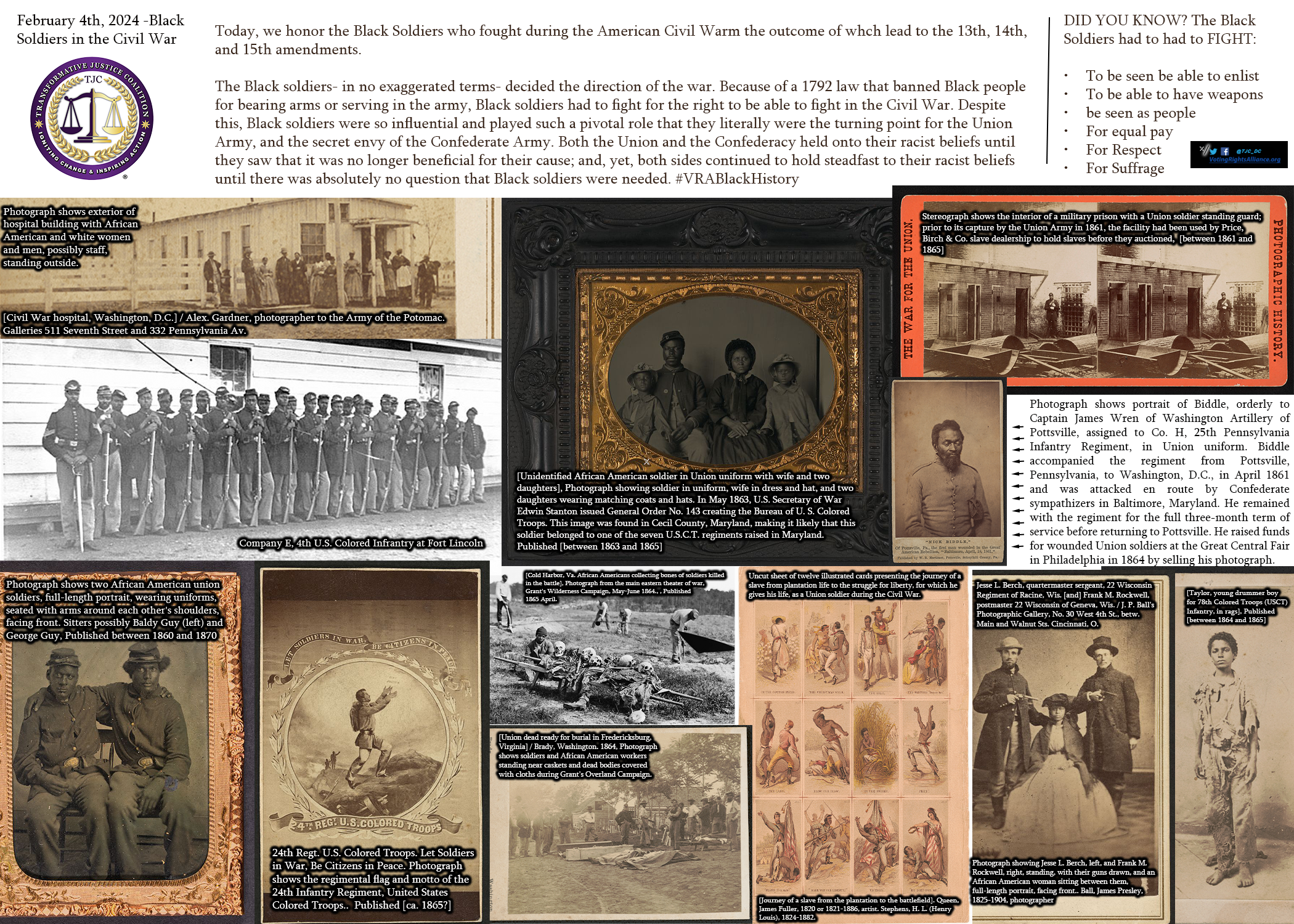 Feb. 4th, 2024- Black Soldiers in the Civil War (1861-1865) #VRABlackHistory