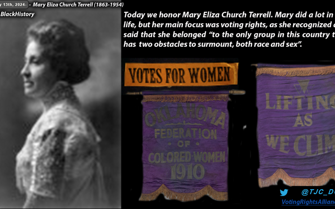 February 13, 2024- Mary Eliza Church Terrell (1863-1954) #VRABlackHistory 2024